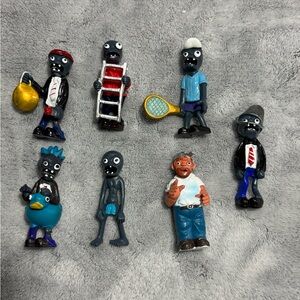 7 Plants VS Zombies Deluxe Topper PVC 3" Figure Lot Crazy Dave Tennis Ducky Tube